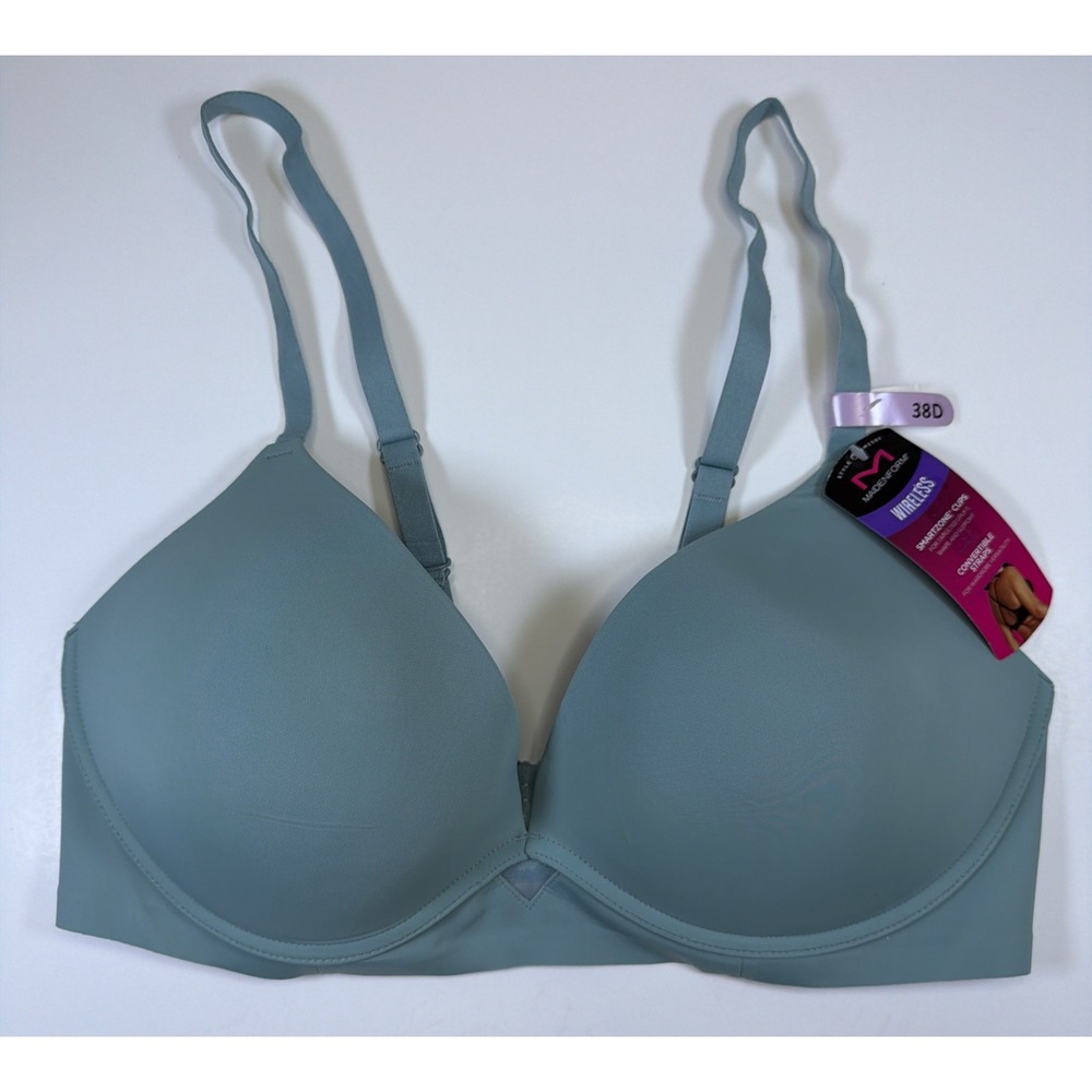 Maidenform Wireless Demi Bra One Fab Fit Convertible Blue 38D DM2301 NWT
